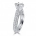 3.25 ct Ladies Round Cut Diamond Engagement Ring Set in 14 kt White Gold Pave Set 3.25 ct Ladies Round Cut Diamond Engagement Ring Set in 14 kt White Gold Pave Set